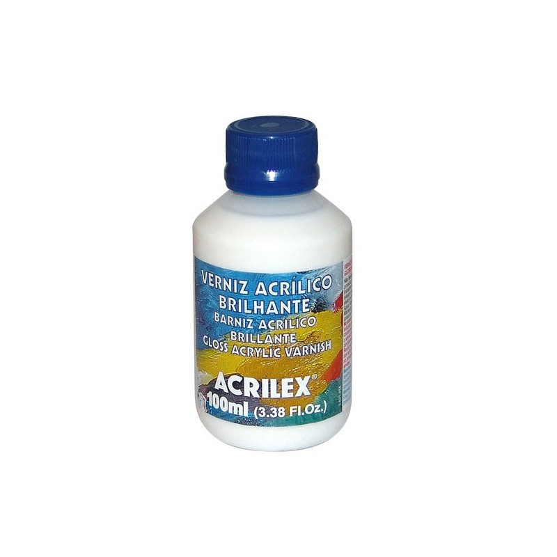 Jara Gill Artes - BARNIZ ACRILICO BRILLANTE ACRILEX 100ML. 👉Indicado para  dar un acabado brillante en bastidor, madera, papel, corcho, cerámica, yeso  y telgopor. Se puede aplicar sobre pinturas acrílicas después del