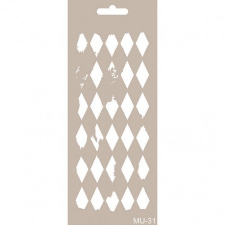 Stencil Mix Media ROMBOS DISTRESS
