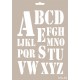 Stencil Mix Media LETRAS MILITAR