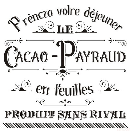 Stencil CACAO PAYRAUD 45x45cm