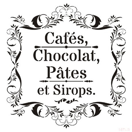 Stencil CHOCOLAT 45x45cm