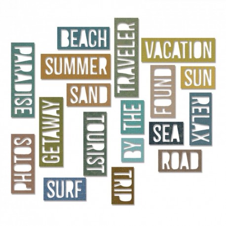 Troquel Thinlits VACATION WORDS
