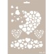 Stencil Mix Media CORAZONES