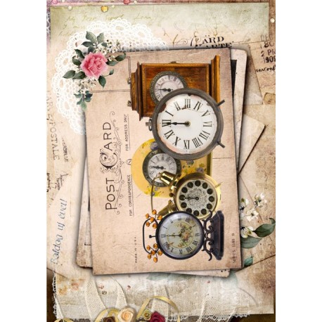 Papel de Arroz RELOJES POST CARD