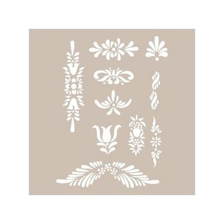 Stencil APLIQUES FLORALES