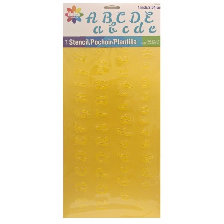 STENCIL Alfabeto Scrip grande
