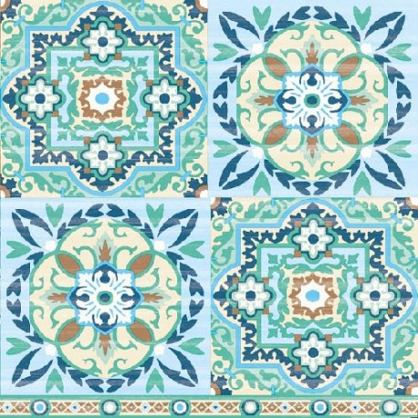  SERVILLETAS- Tiles Green