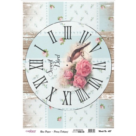 Papel de Arroz RELOJ SWEET BIRD