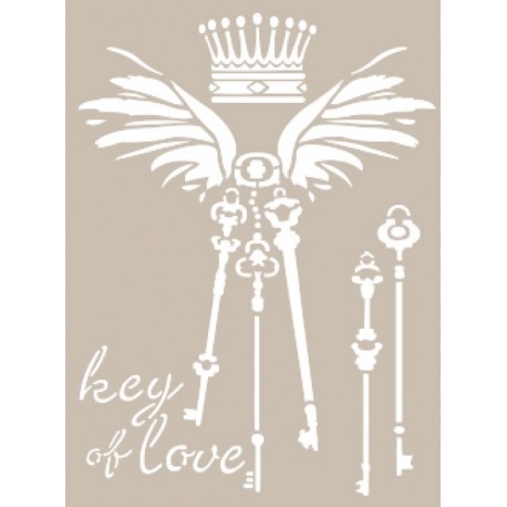 Stencil KEY OF LOVE