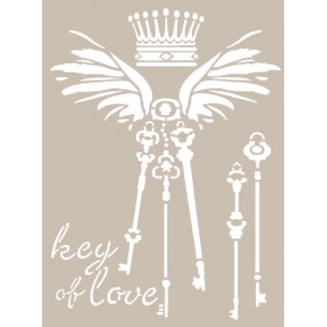 Stencil KEY OF LOVE