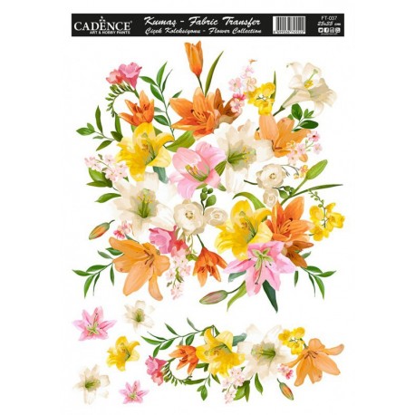 Transfer TELA Flowers 25x35