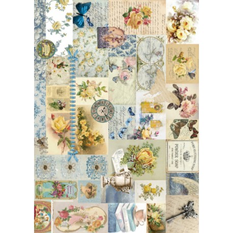 Papel de Arroz ETIQUETAS SHABBY