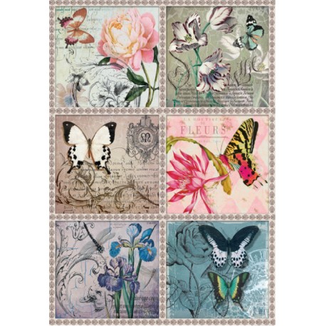 Papel de Arroz POSTALES MARIPOSAS