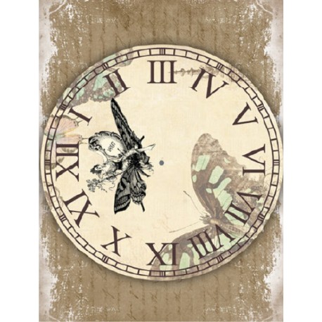 Papel de Arroz ESFERA RELOJ MARIPOSA