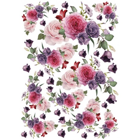 Papel de Arroz BOUQUET ROSAS