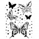 Stencil  MARIPOSAS Y ESTRELLAS 21x30