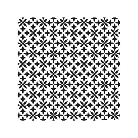 Stencil FONDO FLOR GEOMÉTRICA 25x25cm