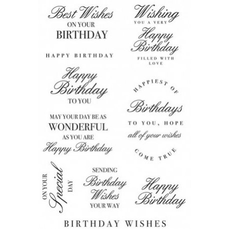 Sello KAISERCRAFT Birthday Wishes
