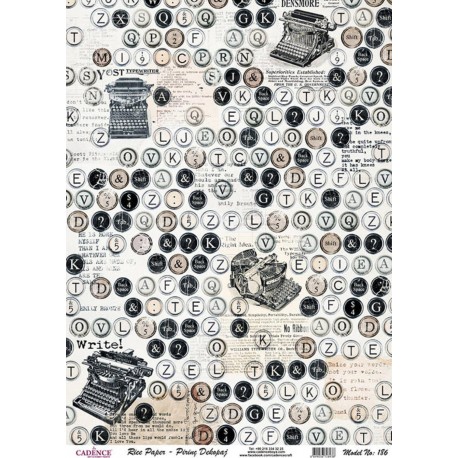 Papel de Arroz TYPEWRITER