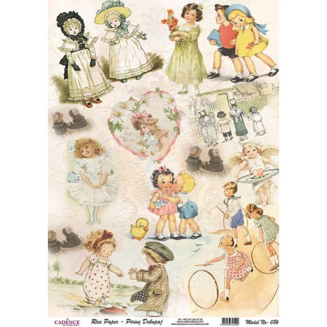 Papel de Arroz VINTAGE CHILDRENS