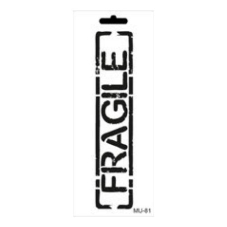 Stencil Mix Media FRAGILE 10x25