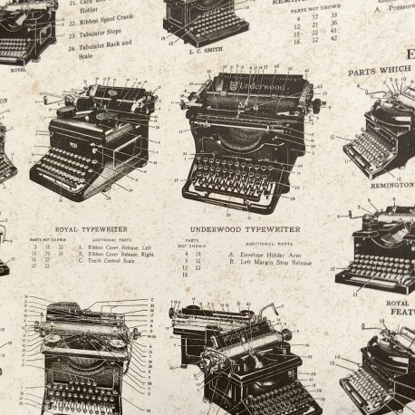 2 Papeles ROSSI Typerwriters  50x70