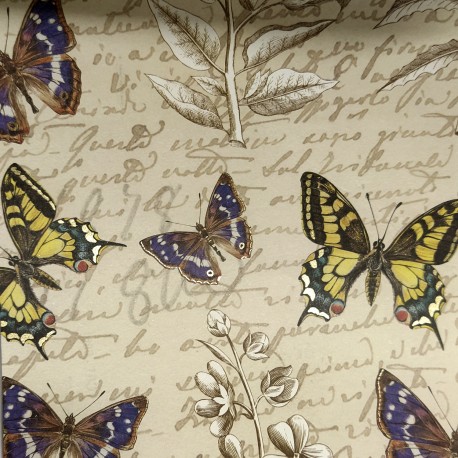 2 Papeles ROSSI Botanic&Butterflies 50x70