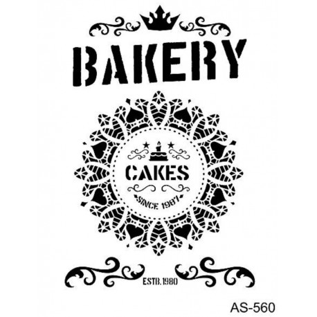 Stencil BAKERY 21x30