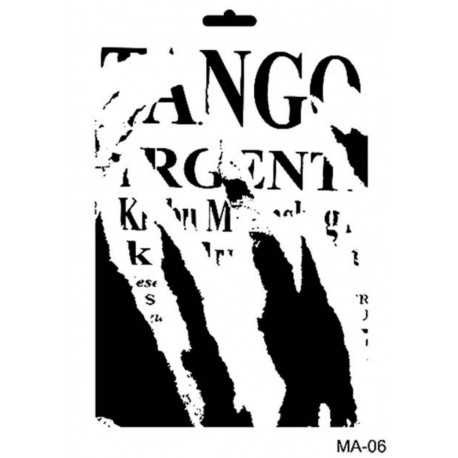 Stencil Mix Media TANGO