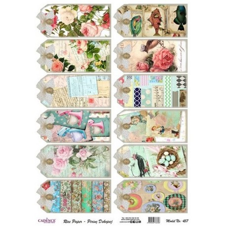 Papel de Arroz ETIQUETAS SHABBY