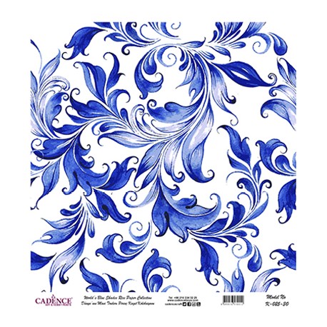 Papel de Arroz ROLLO AZUL 60x60cm CADENCE