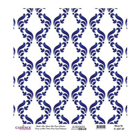 Papel de Arroz ROLLO AZUL 60x60cm CADENCE