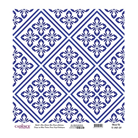 Papel de Arroz ROLLO AZUL 60x60cm CADENCE