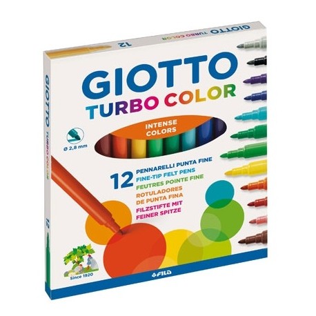 GIOTTO, TURBO COLOR 12 Rotuladores