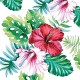 SERVILLETAS- Hibiscus Floral White