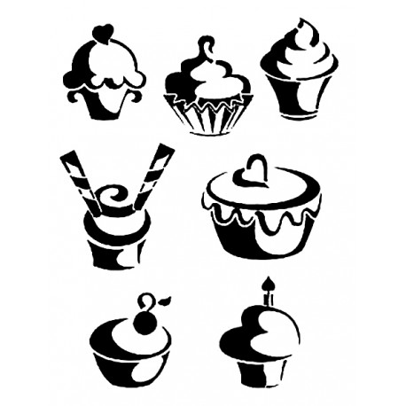 Stencil CUPCAKES