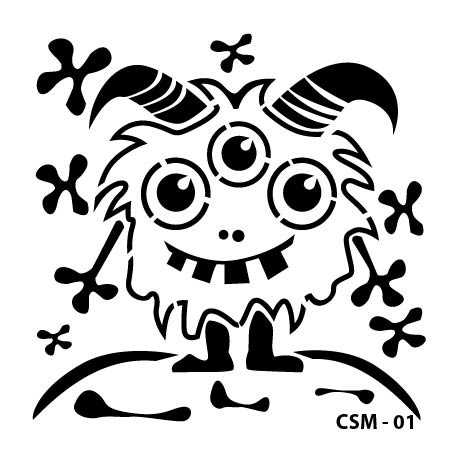 Kids Monster Stencil 15x15 CADENCE