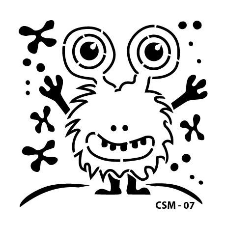 KIDS MONSTER STENCIL SERIES CSM-07 15X15