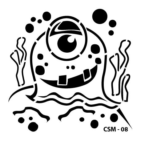 KIDS MONSTER STENCIL SERIES CSM-08 15X15