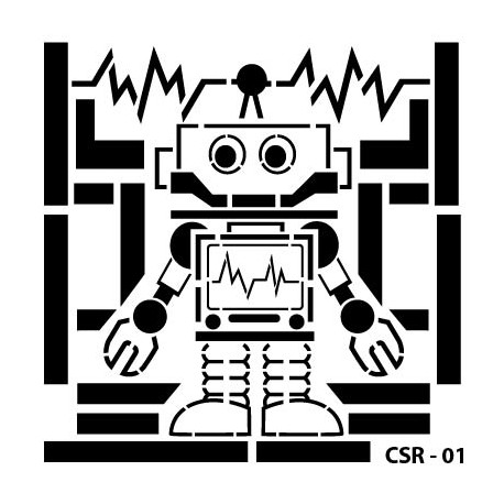 KIDS ROBOT STENCIL SERIES CSR-01 15X15