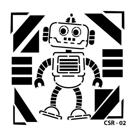 KIDS ROBOT STENCIL SERIES CSR-02 15X15