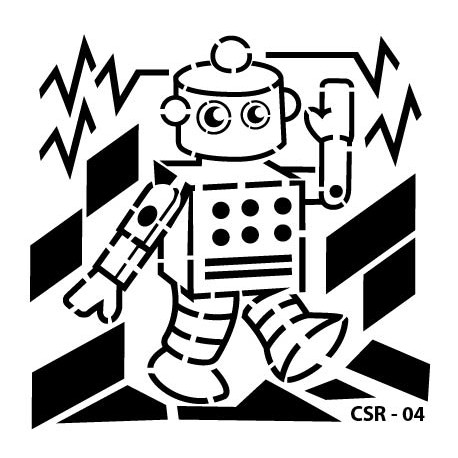 KIDS ROBOT STENCIL SERIES CSR-04 15X15