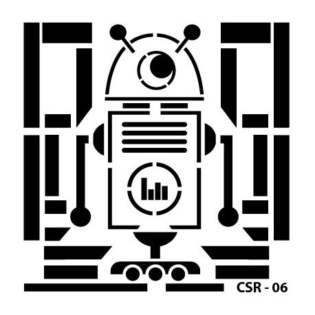 KIDS ROBOT STENCIL SERIES CSR-06 15X15