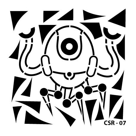 KIDS ROBOT STENCIL SERIES CSR-07 15X15