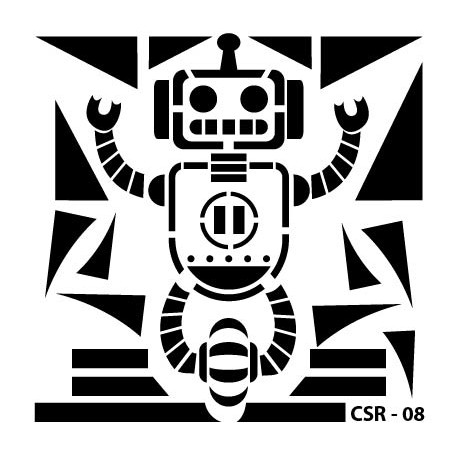 KIDS ROBOT STENCIL SERIES CSR-08 15X15