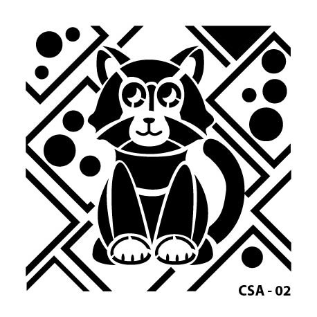 KIDS ANIMAL STENCIL SERIE CSA-02 15X15