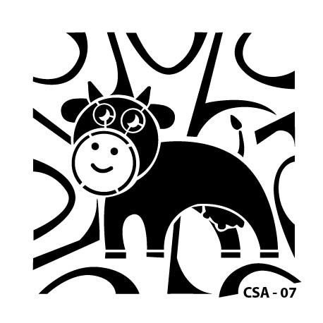 KIDS ANIMAL STENCIL SERIE CSA-07 15X15