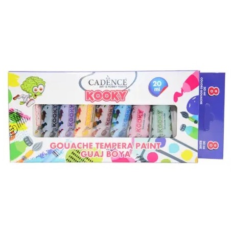 Set 8 pcs KOOKY Gouache hobby paint 20 ml