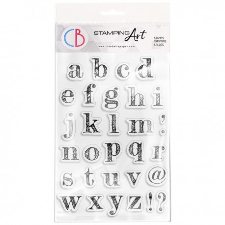 Clear Stamp Set 4"x6" Design Lowercase Alphabet