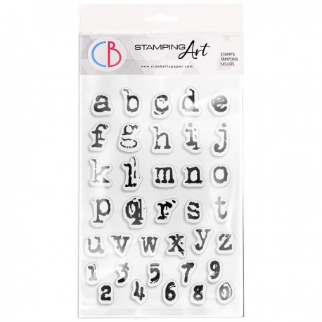 Clear Stamp Set 4"x6" Reporter Lowercase Alphabet
